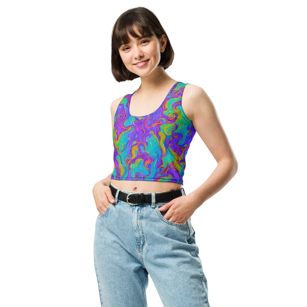 Aurora Fever on Crop Top — Front