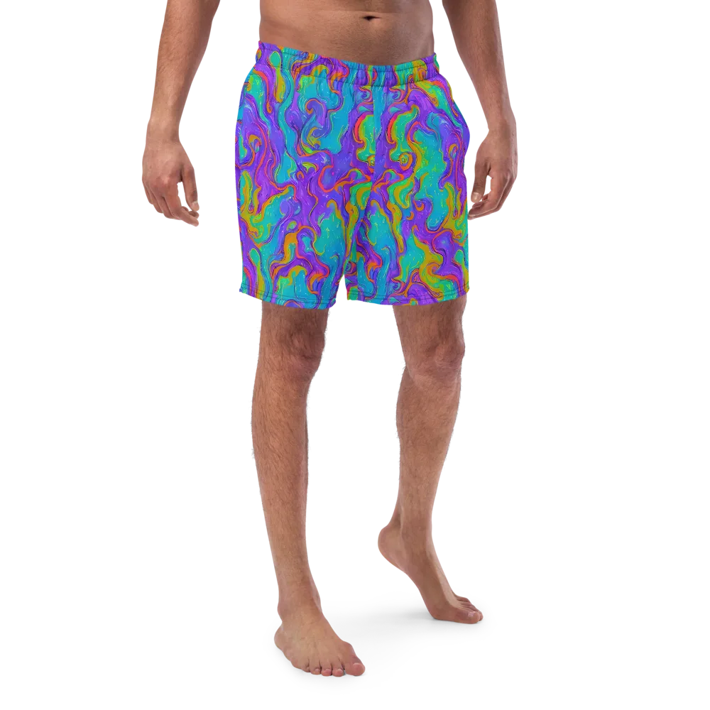 Aurora Fever on Swim Trunks — Front