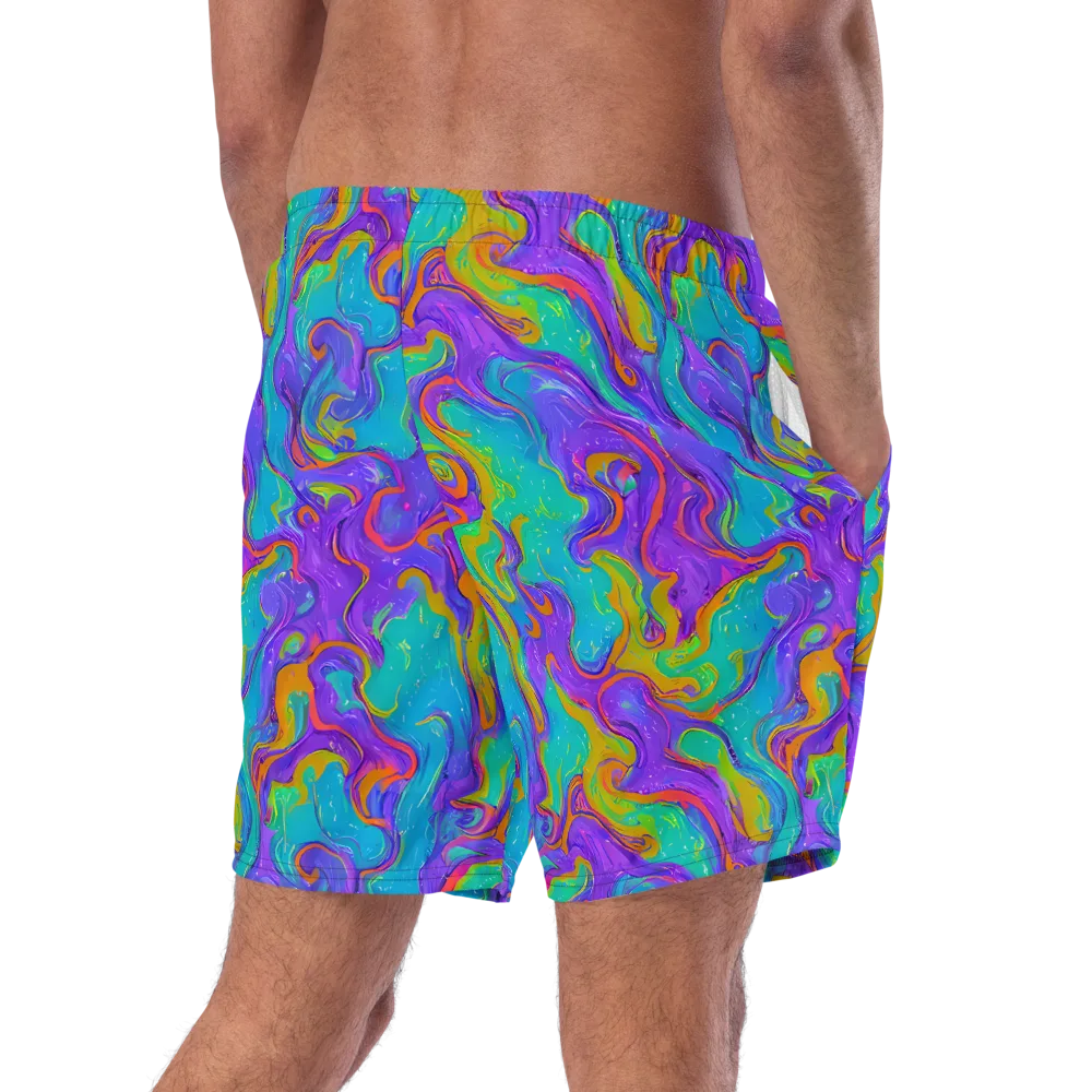 Aurora Fever on Swim Trunks — Right Back