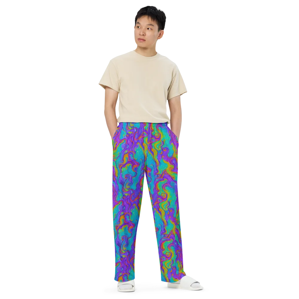 Aurora Fever on Wide-Leg Pants — Front