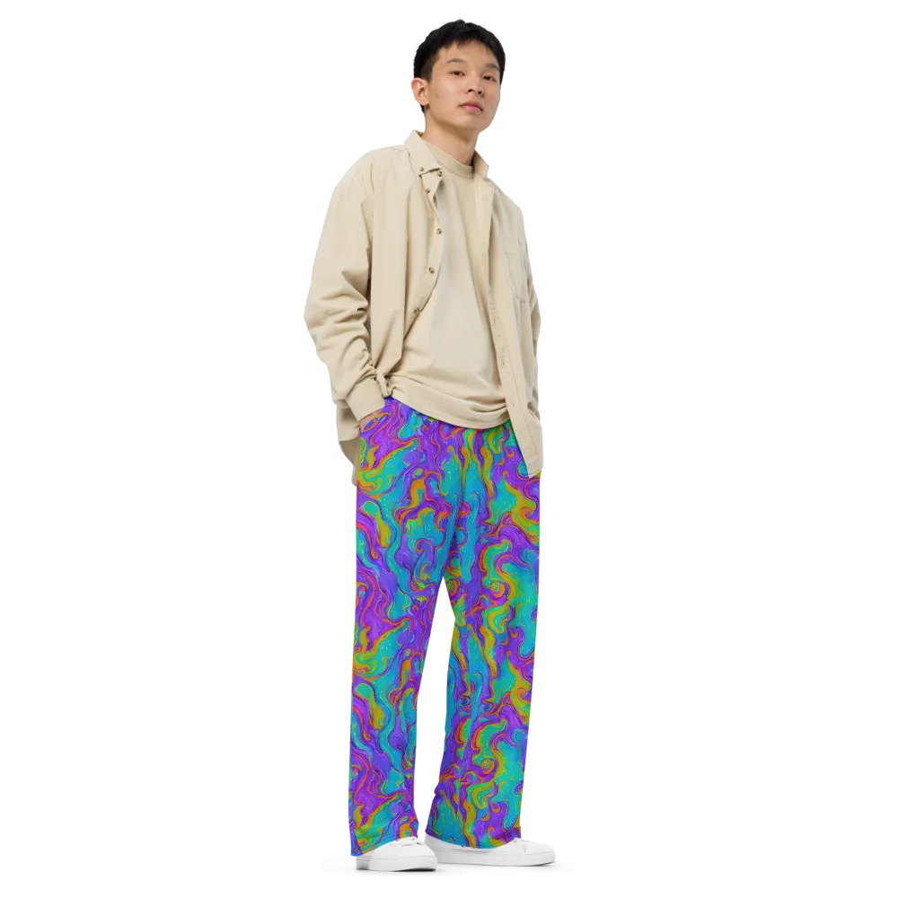 Aurora Fever on Wide-Leg Pants — Right Front