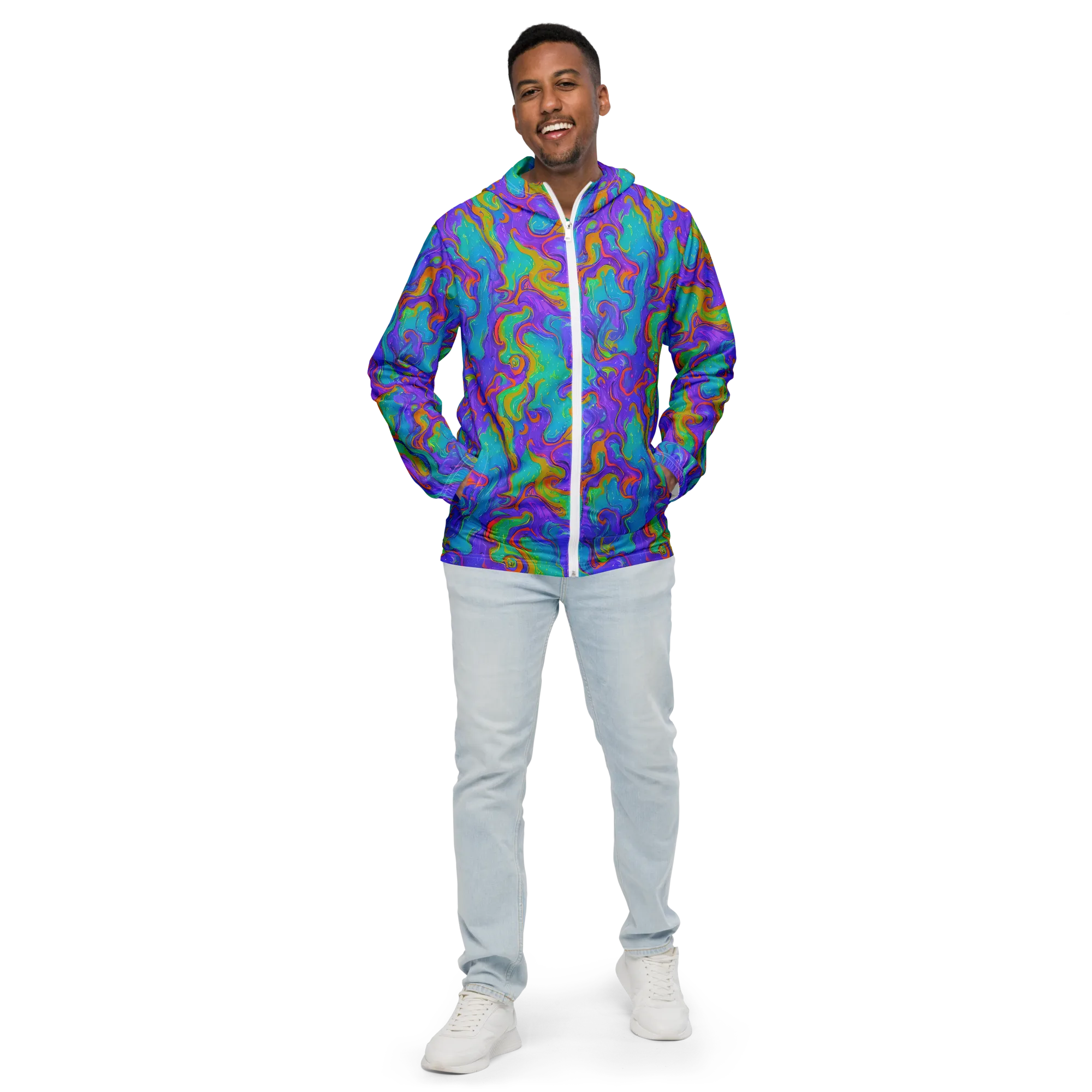 Aurora Fever on Men's Windbreaker — Front