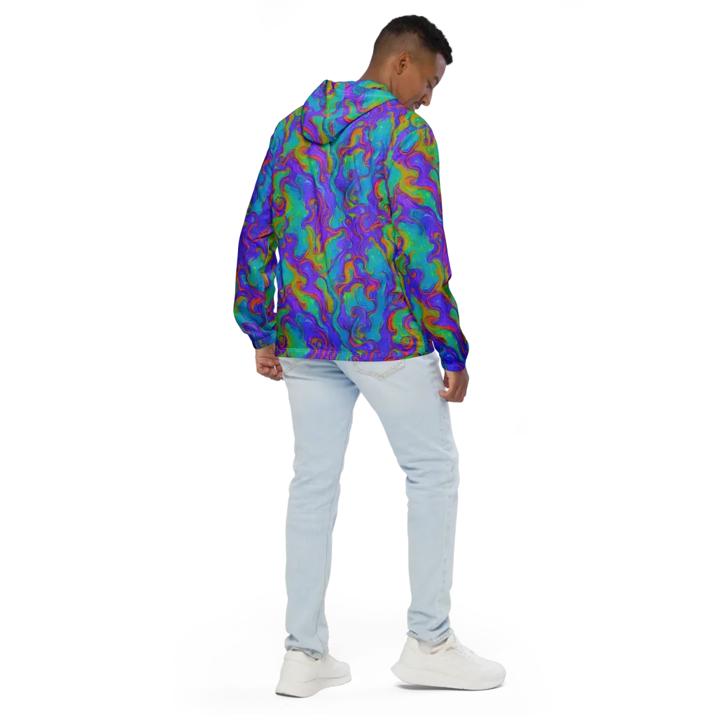 Aurora Fever on Men's Windbreaker — Back