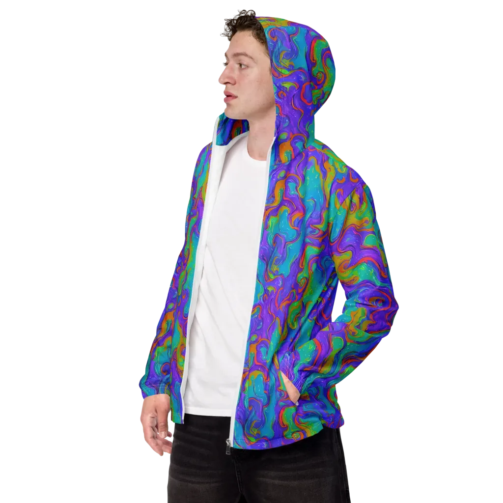 Aurora Fever on Men's Windbreaker — Left Front
