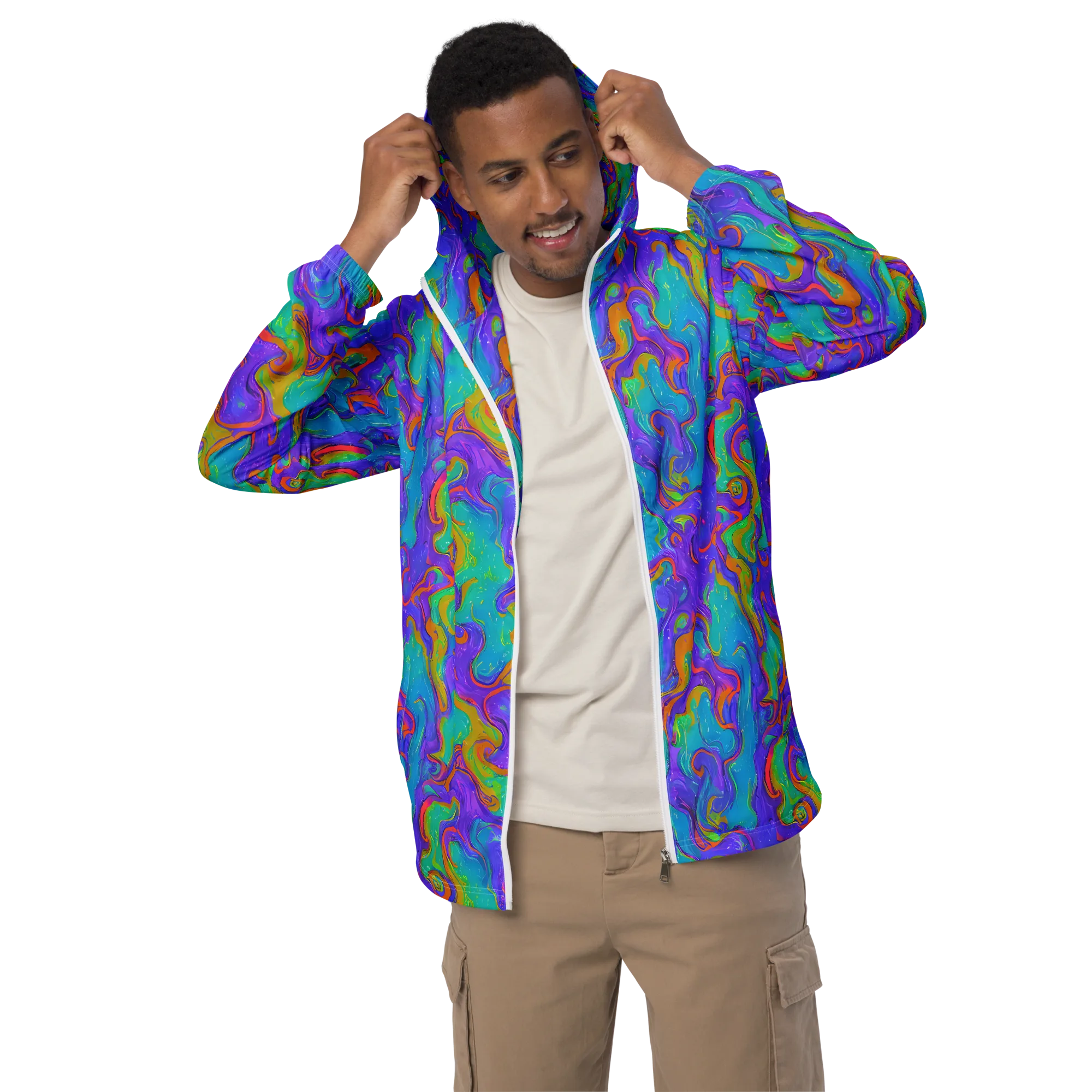 Aurora Fever on Men's Windbreaker — Front