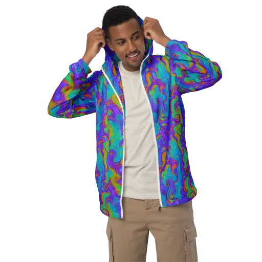 Aurora Fever on a Men's Windbreaker