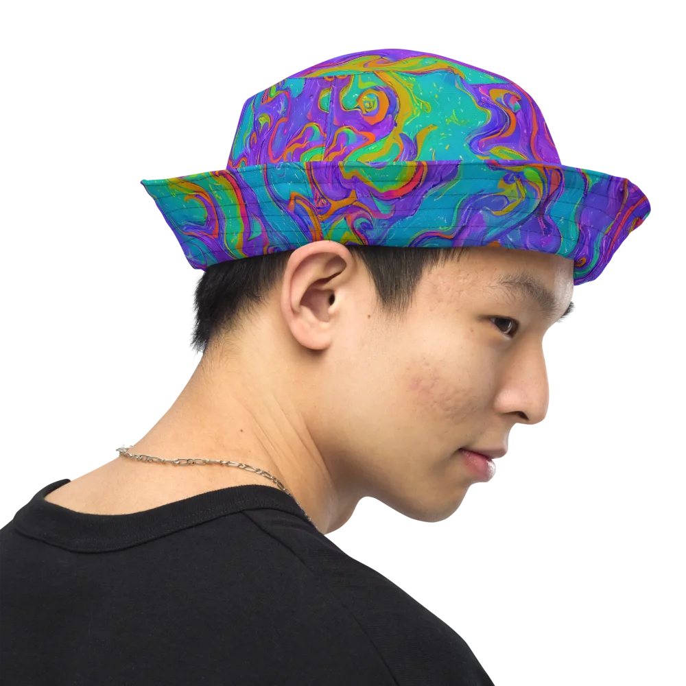 Aurora Fever on Reversible Bucket Hat — Right Outside