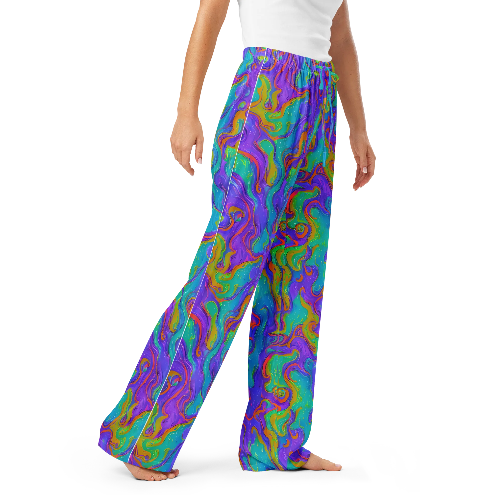 Aurora Fever on Women's Pajama Pants — Right Front