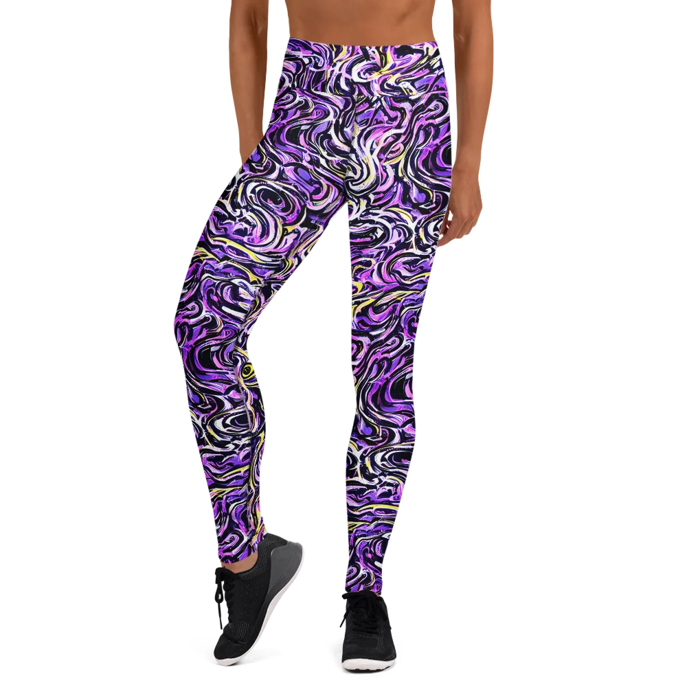 Electric Quicksilver on Yoga Leggings — Front