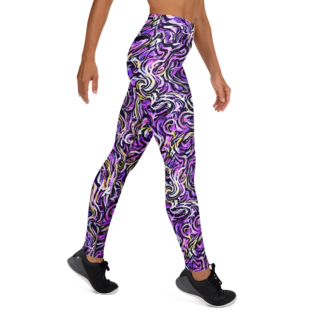 Electric Quicksilver on Yoga Leggings — Right