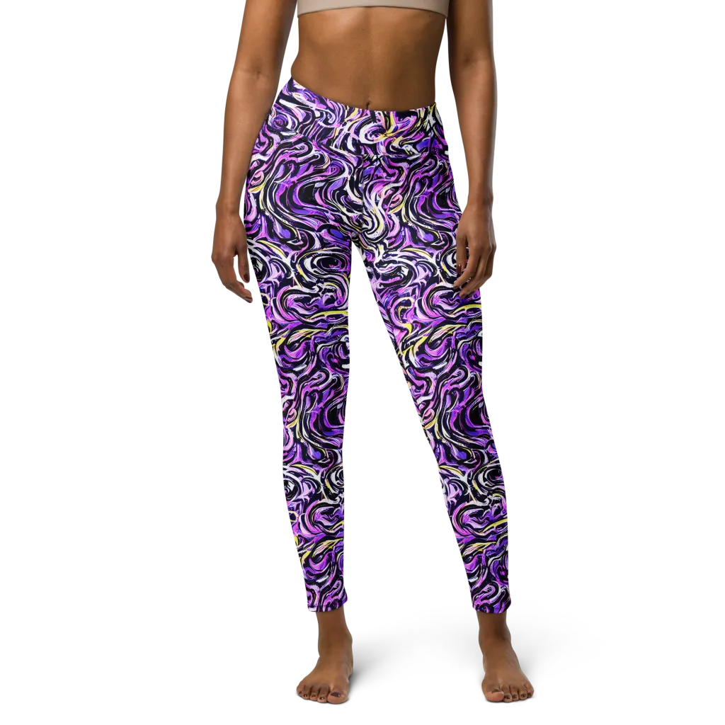 Electric Quicksilver on Yoga Leggings — Front