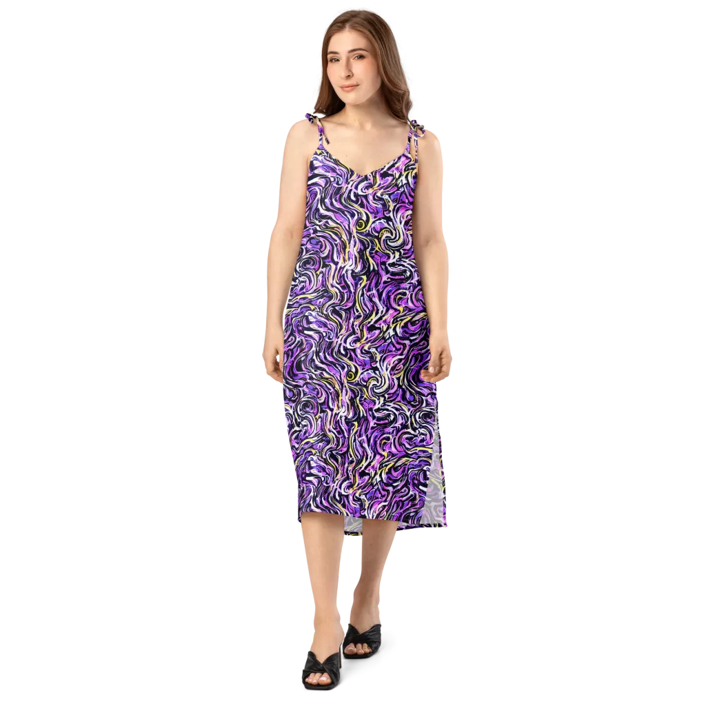 Electric Quicksilver on Slip Dress — Front