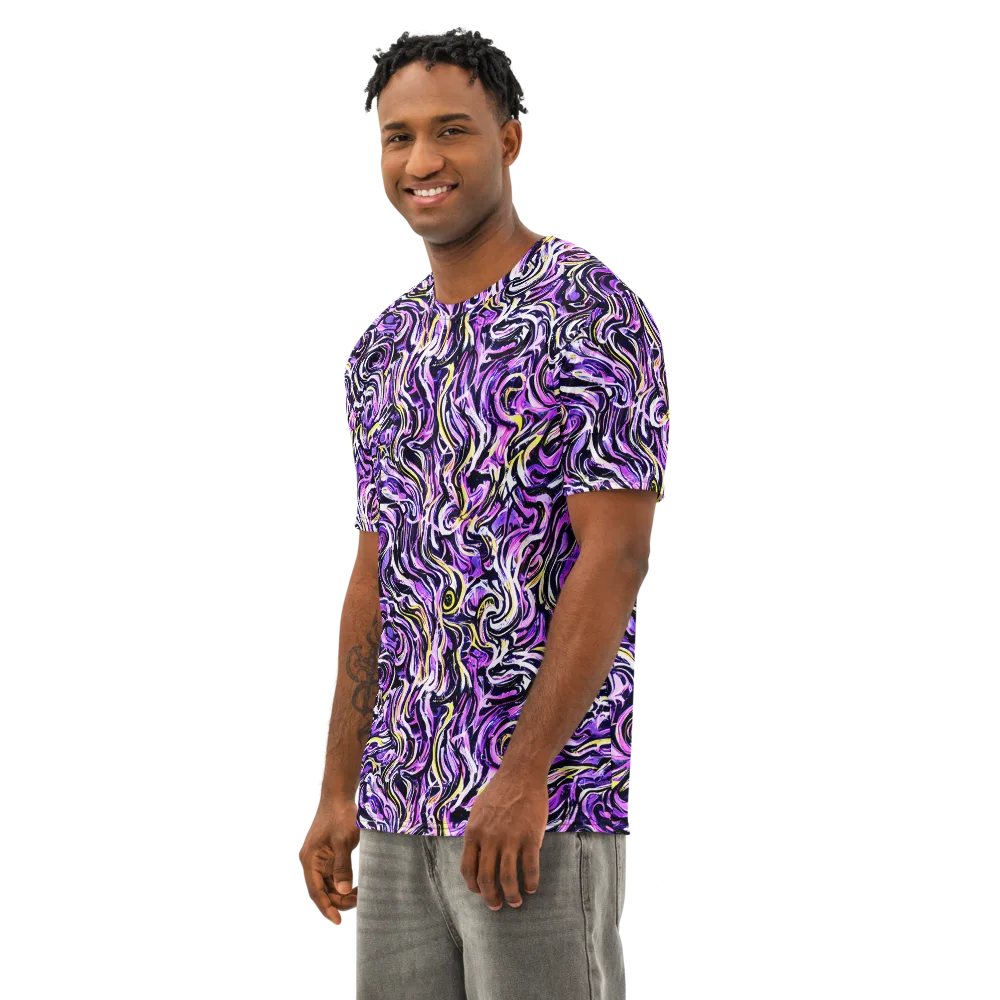 Electric Quicksilver on Men's Cotton Crew Neck T-Shirt — Left Front