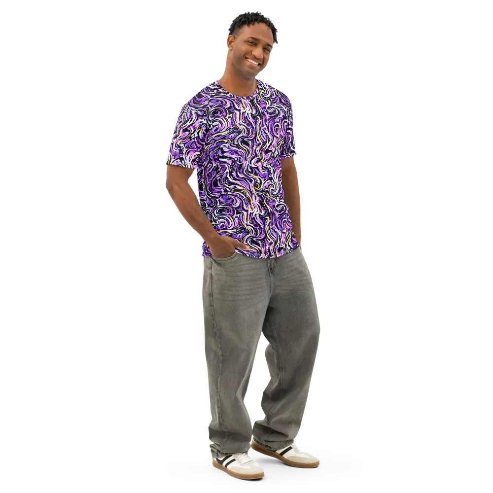 Electric Quicksilver on Men's Cotton Crew Neck T-Shirt — Right Front