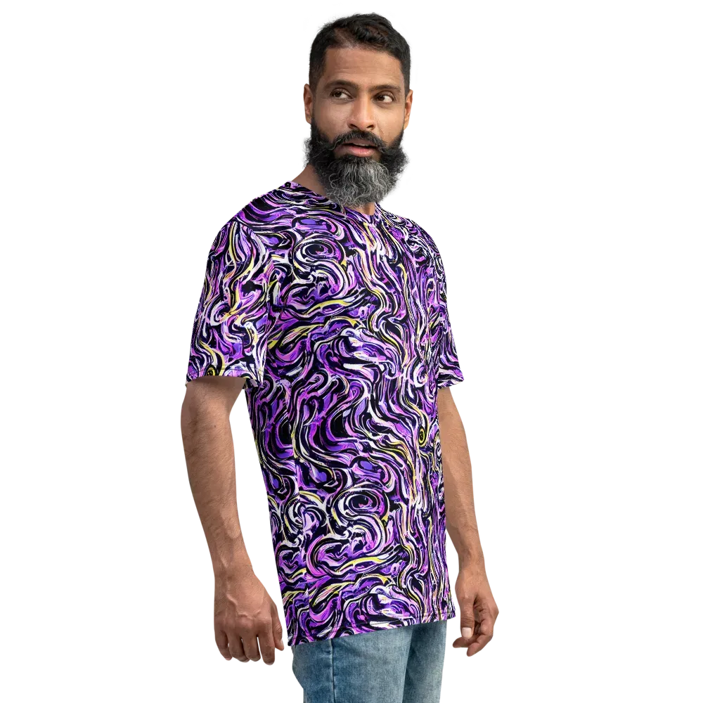 Electric Quicksilver on Men's Crew Neck T-Shirt — Right