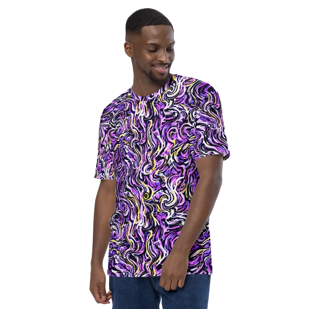 Electric Quicksilver on Men's Crew Neck T-Shirt — Left