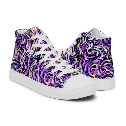 Electric Quicksilver on a Men's High Top Canvas Shoes