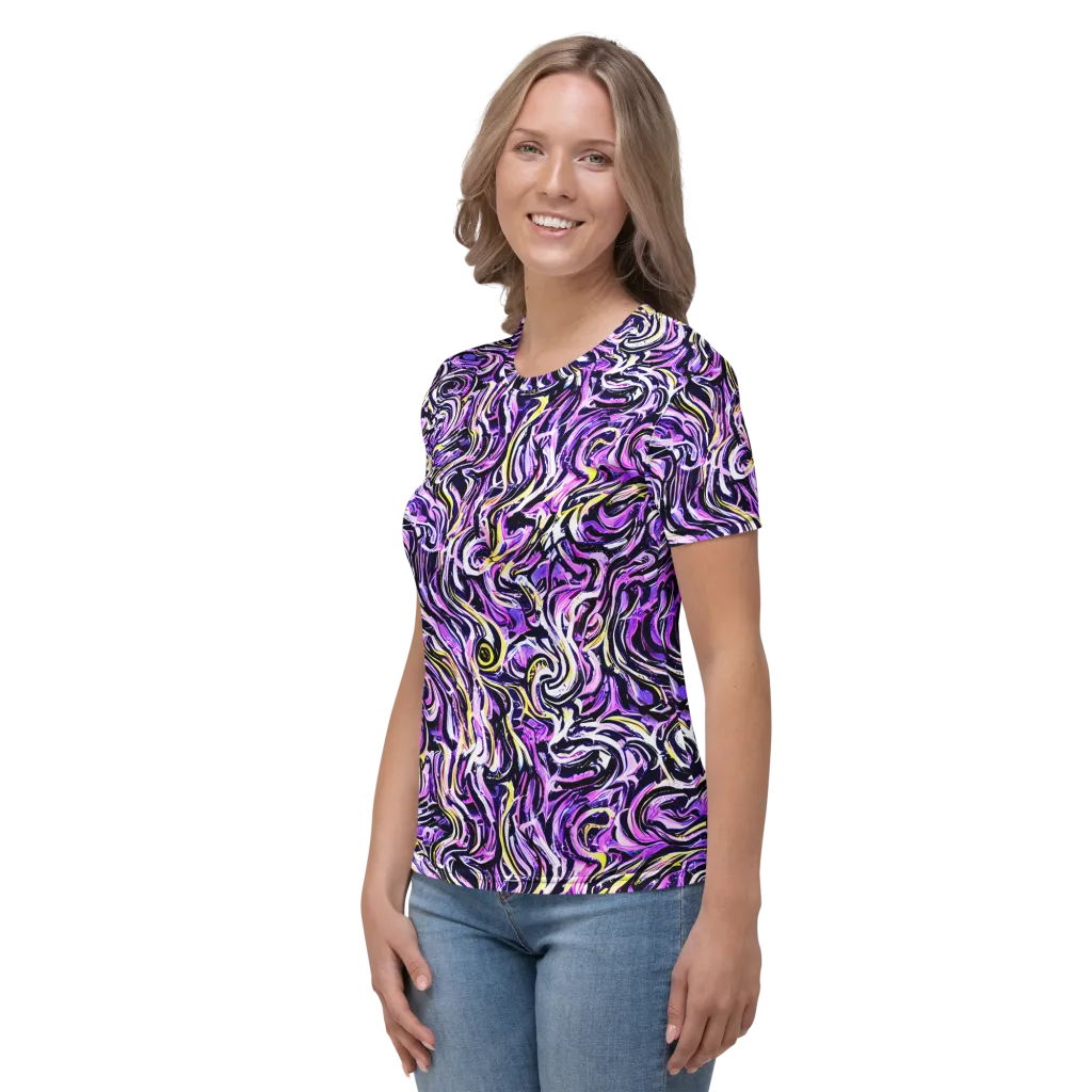 Electric Quicksilver on Women's Crew Neck T-Shirt — Left