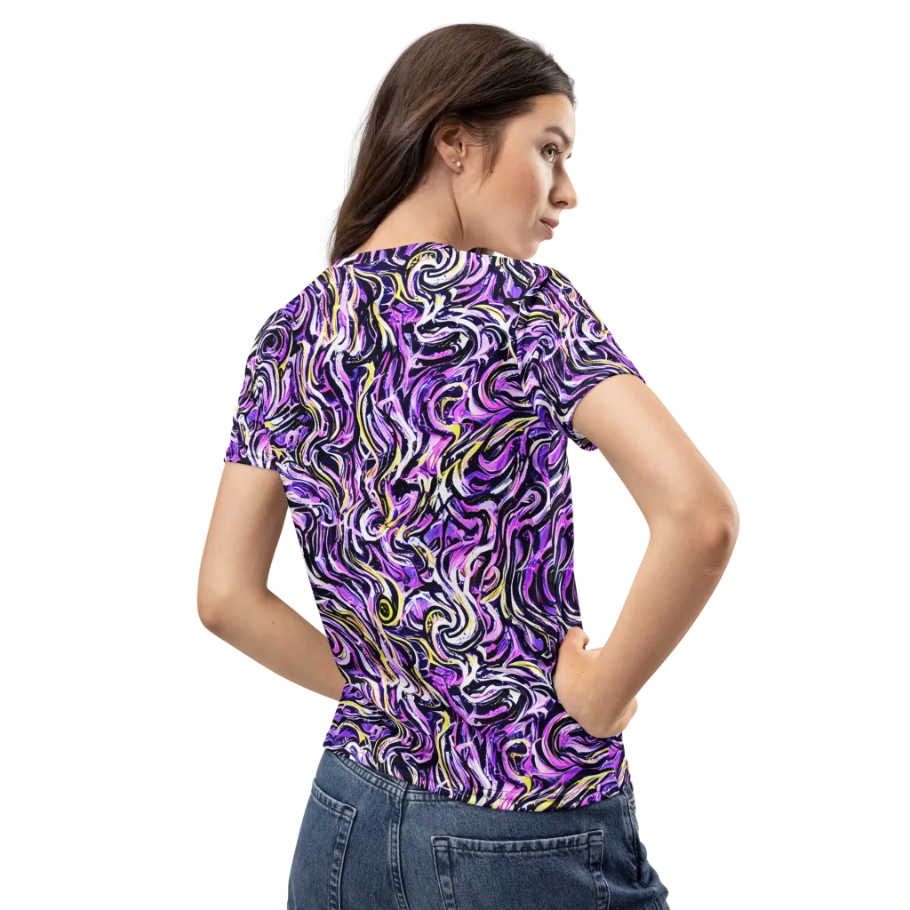 Electric Quicksilver on Women's Crew Neck T-Shirt — Back