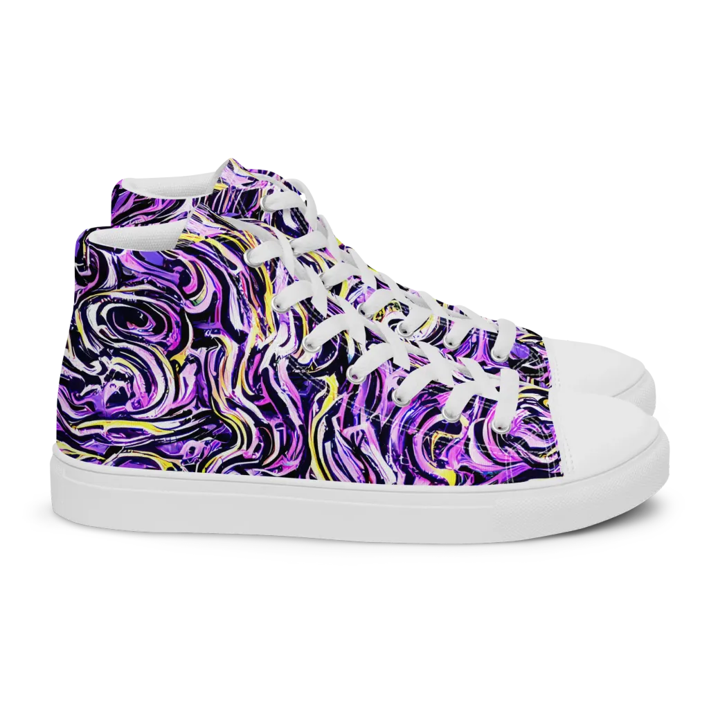 Electric Quicksilver on Women's High Top Canvas Shoes — Right
