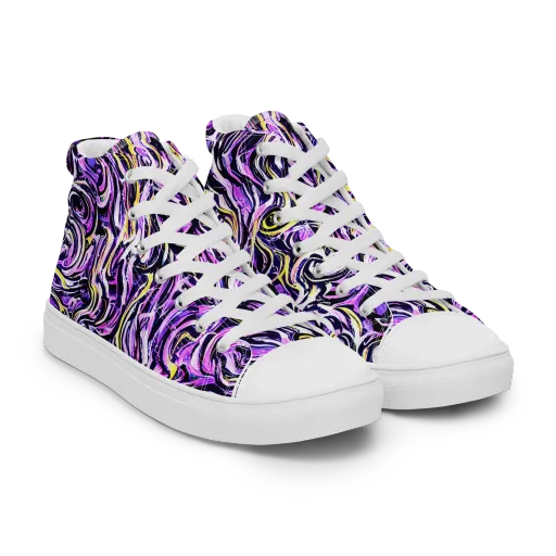Electric Quicksilver on a Women's High Top Canvas Shoes