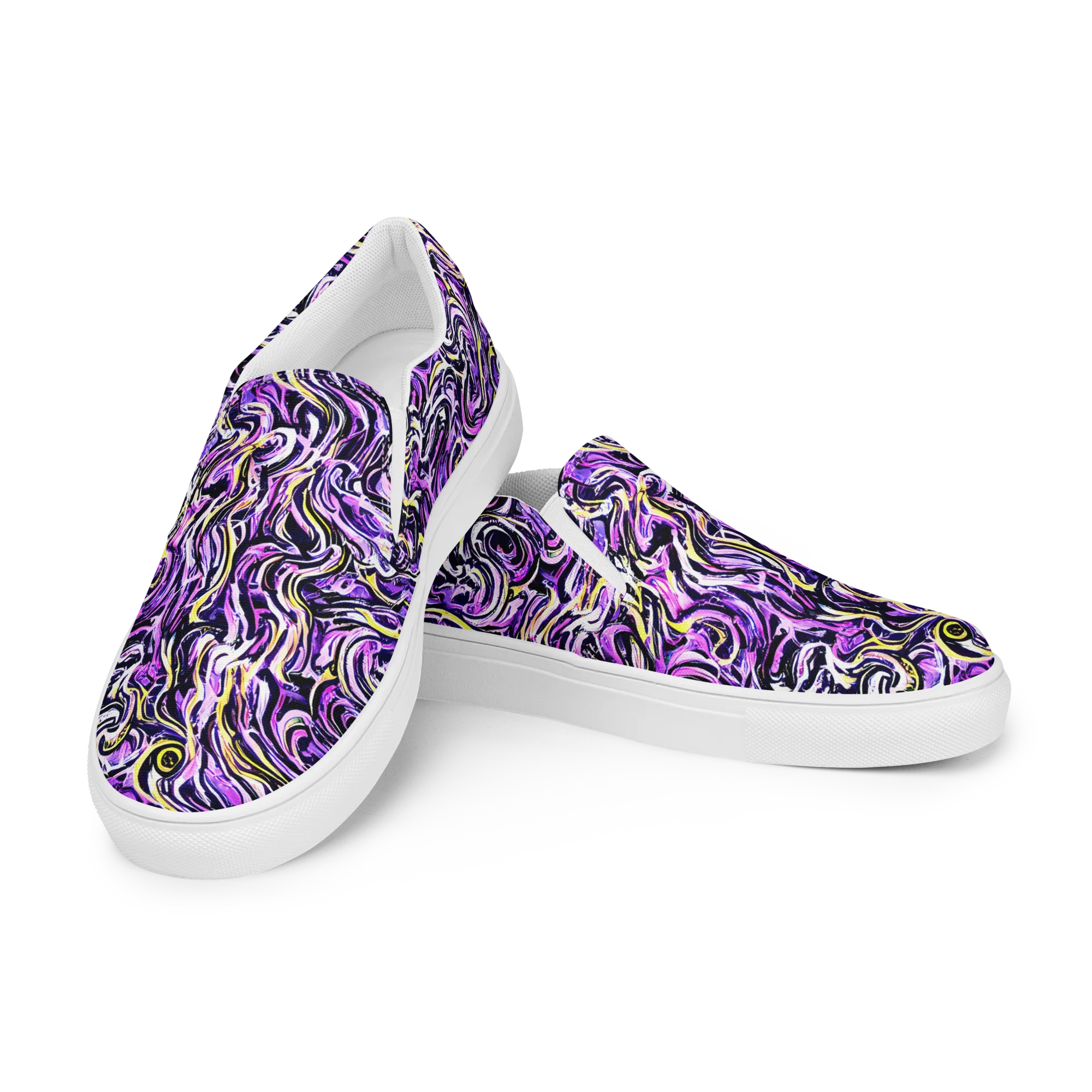 Electric Quicksilver on Men's Slip-On Canvas Shoes — Left Front