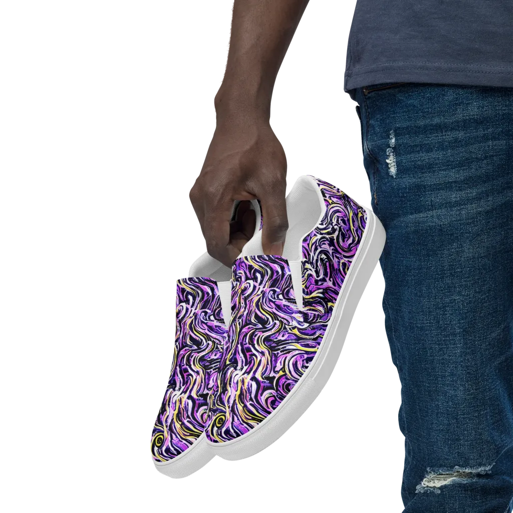 Electric Quicksilver on Men's Slip-On Canvas Shoes — Left Front