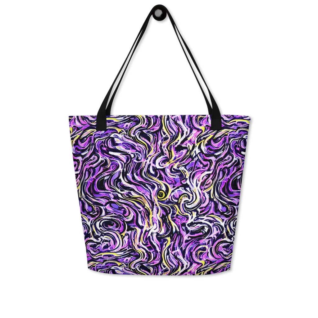 Electric Quicksilver on Large Tote Bag W/ Pocket — Front