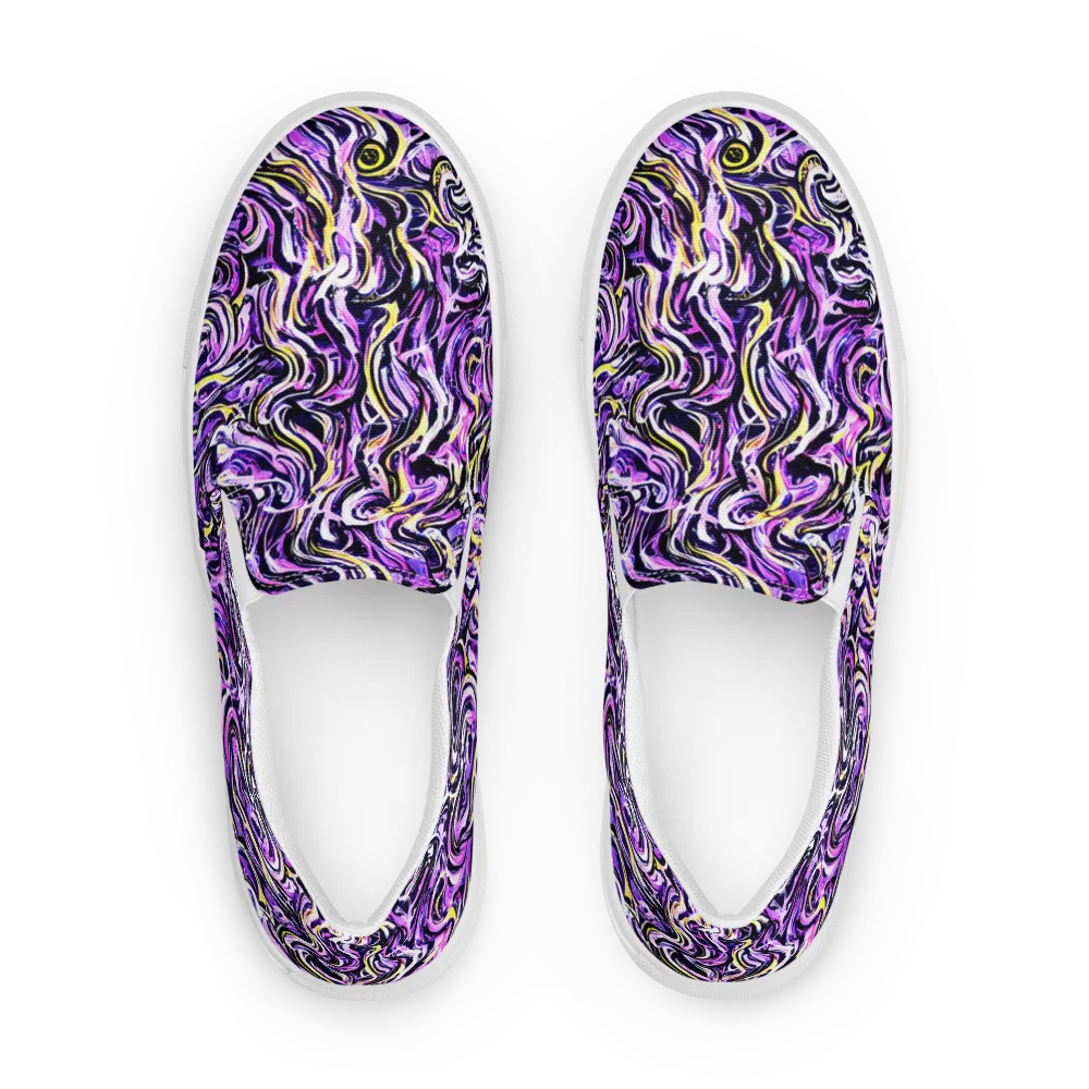 Electric Quicksilver on Women's Slip-On Canvas Shoes — Front