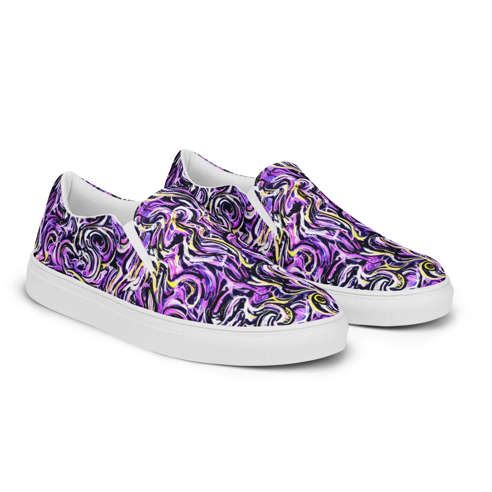 Electric Quicksilver on Women's Slip-On Canvas Shoes — Right Front
