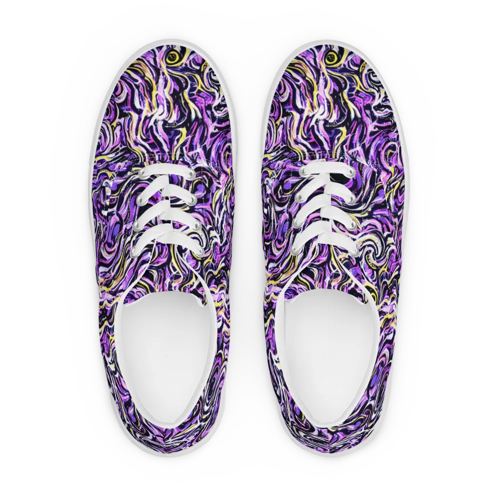 Electric Quicksilver on Men's Lace-Up Canvas Shoes — Front