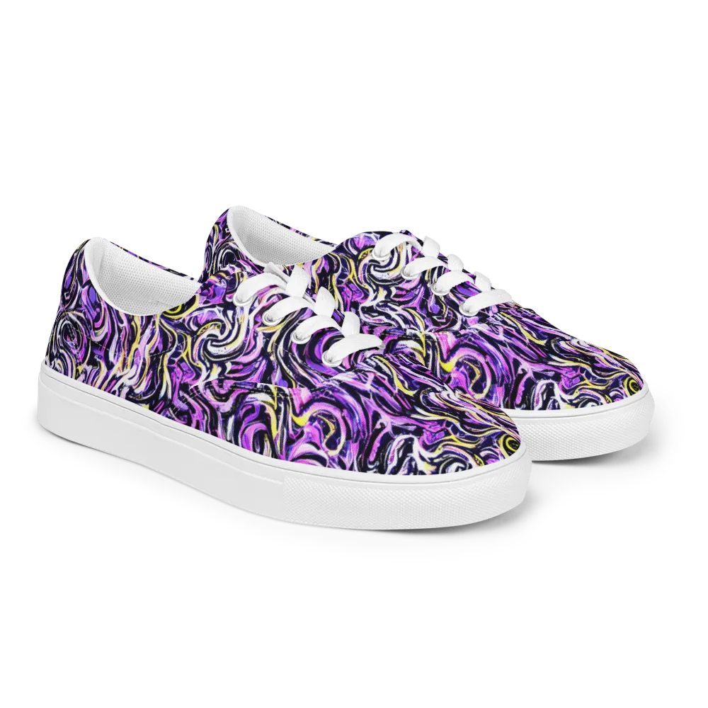Electric Quicksilver on Men's Lace-Up Canvas Shoes — Right Front