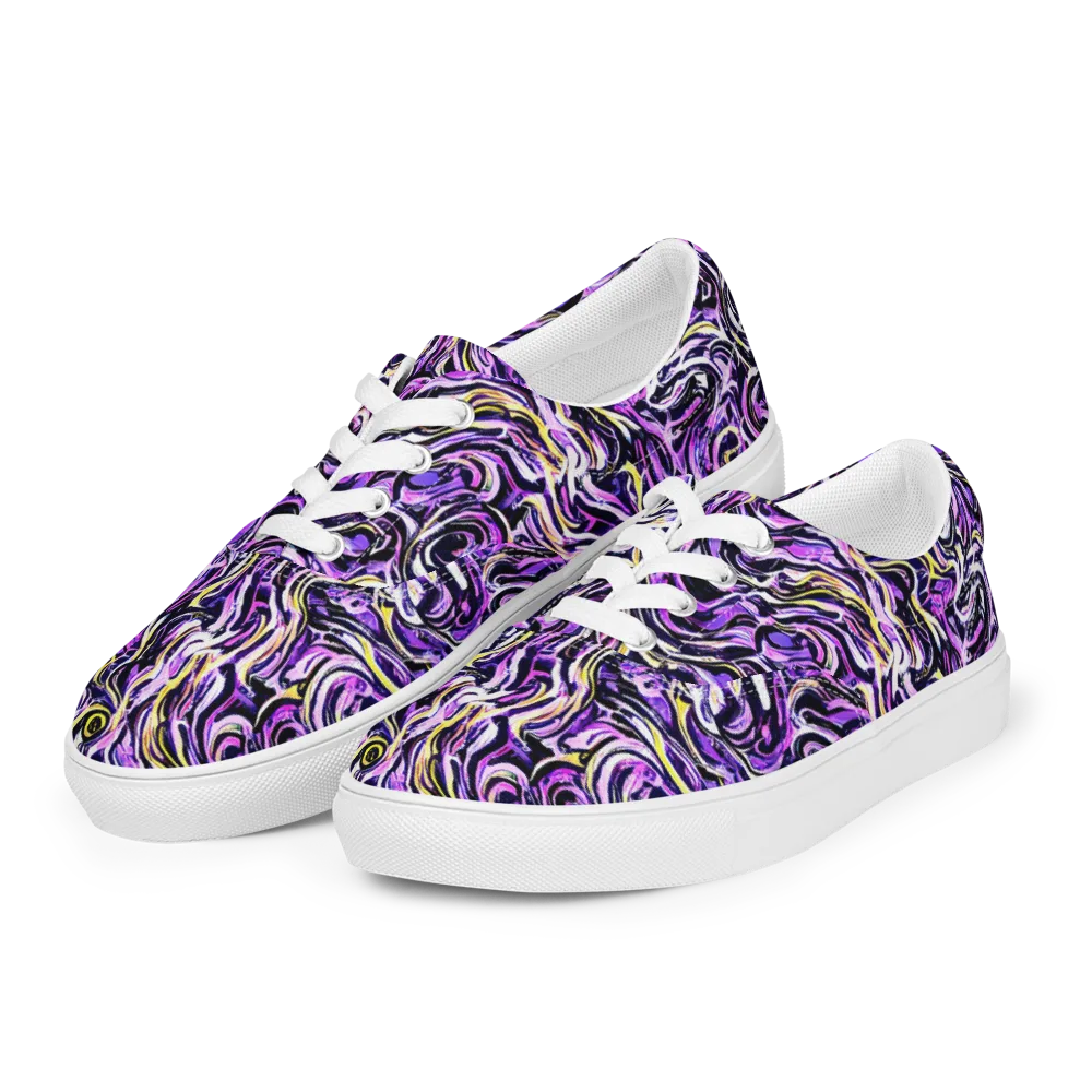 Electric Quicksilver on Men's Lace-Up Canvas Shoes — Left Front