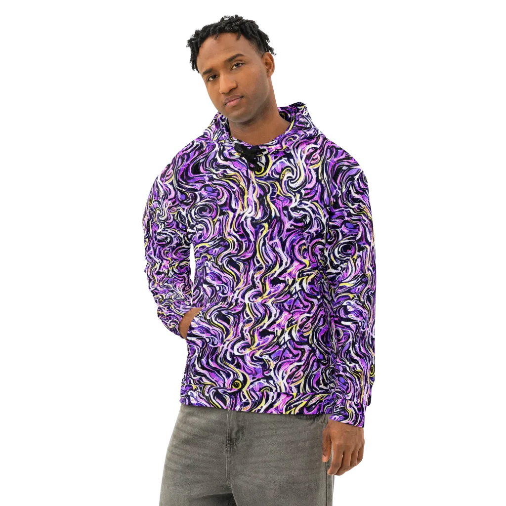 Electric Quicksilver on Cotton Hoodie — Left Front