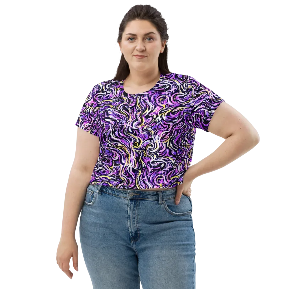 Electric Quicksilver on Crop Tee — Front