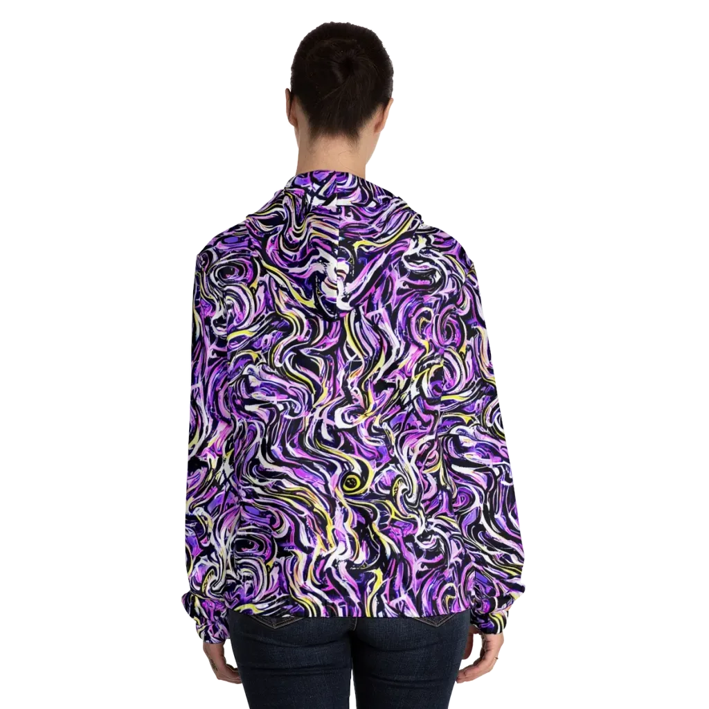 Electric Quicksilver on Women's Full-Zip Hoodie — Back On Person