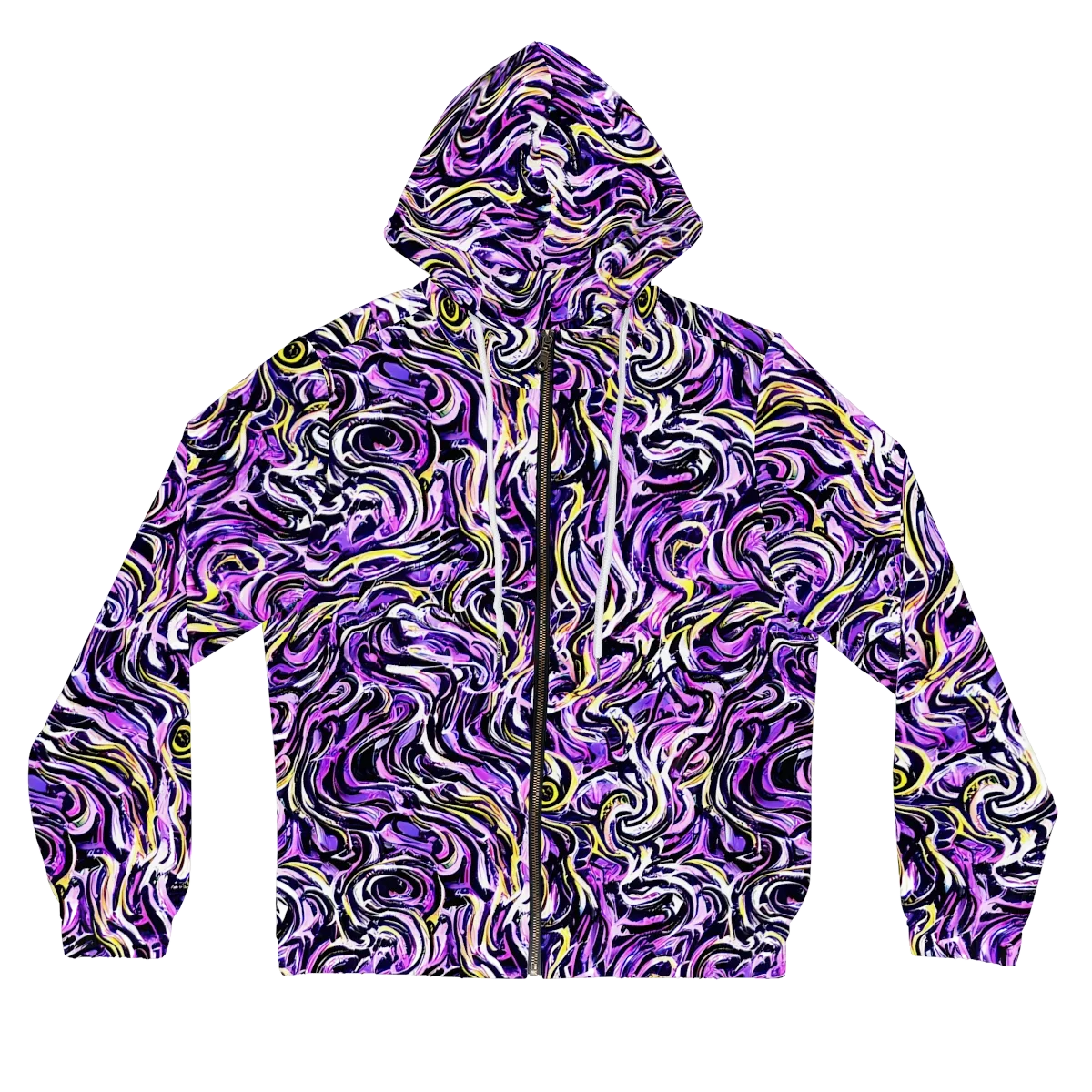 Electric Quicksilver on Women's Full-Zip Hoodie — Front