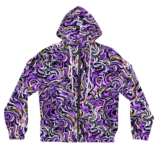 Electric Quicksilver on a Women's Full-Zip Hoodie