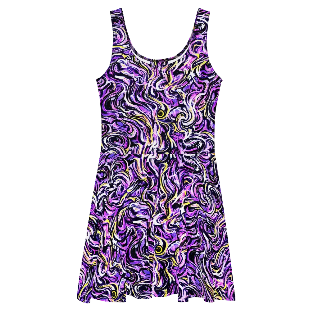 Electric Quicksilver on Skater Dress — Front