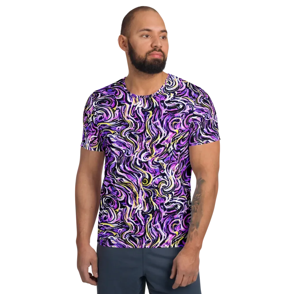 Electric Quicksilver on Men's Athletic T-Shirt — Front