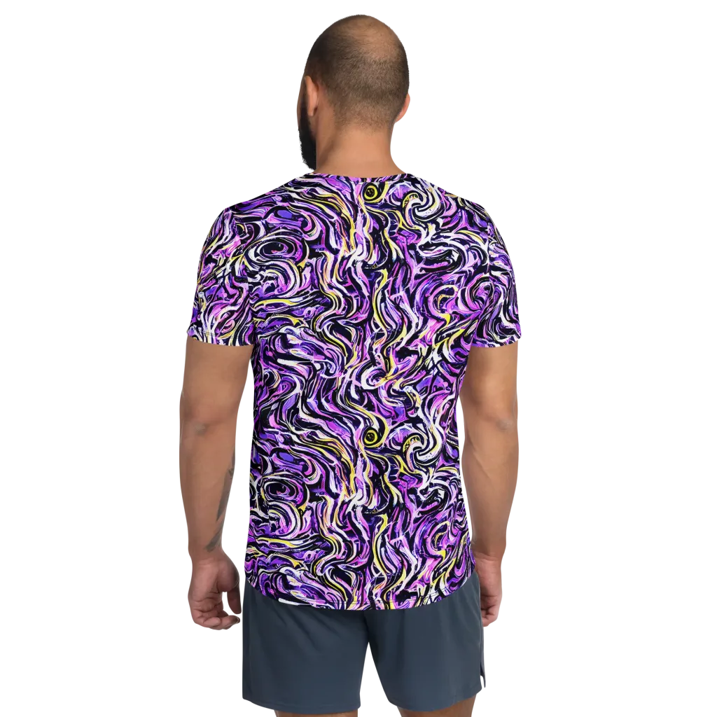 Electric Quicksilver on Men's Athletic T-Shirt — Back