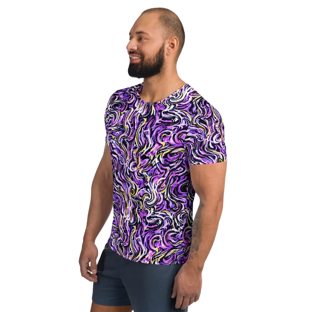 Electric Quicksilver on Men's Athletic T-Shirt — Left