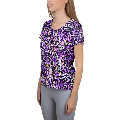 Electric Quicksilver on a Women's Athletic T-Shirt