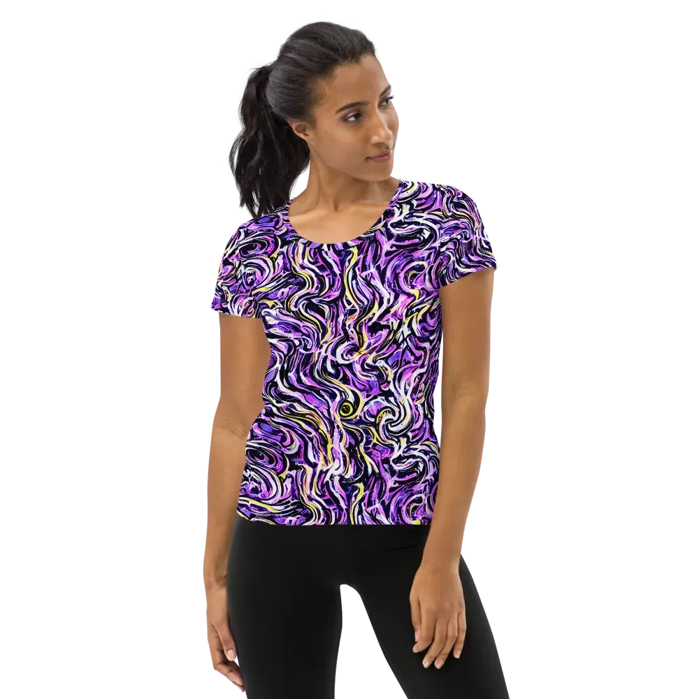 Electric Quicksilver on Women's Athletic T-Shirt — Front