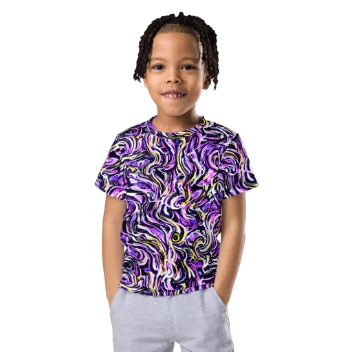 Electric Quicksilver on a Kids Crew Neck T-Shirt