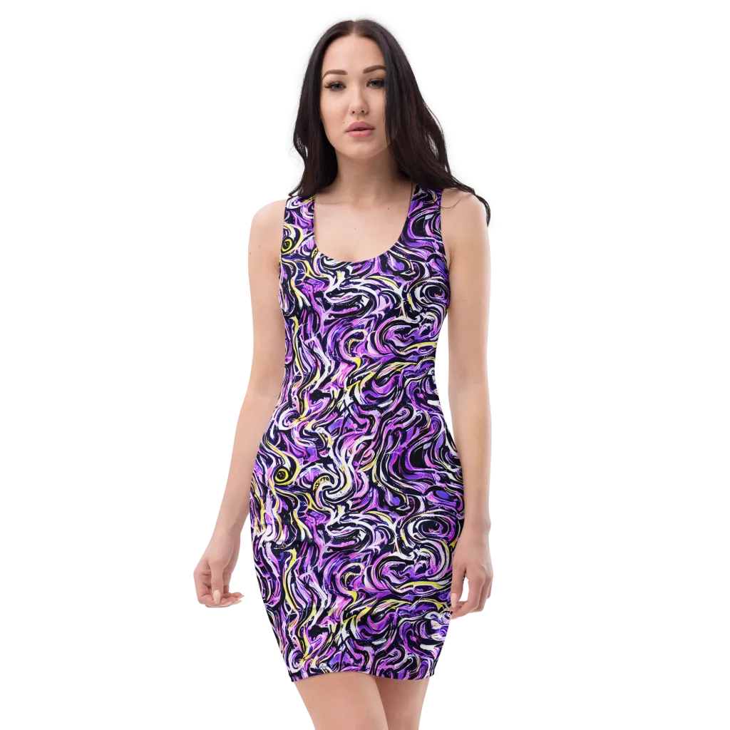 Electric Quicksilver on Bodycon Dress — Front