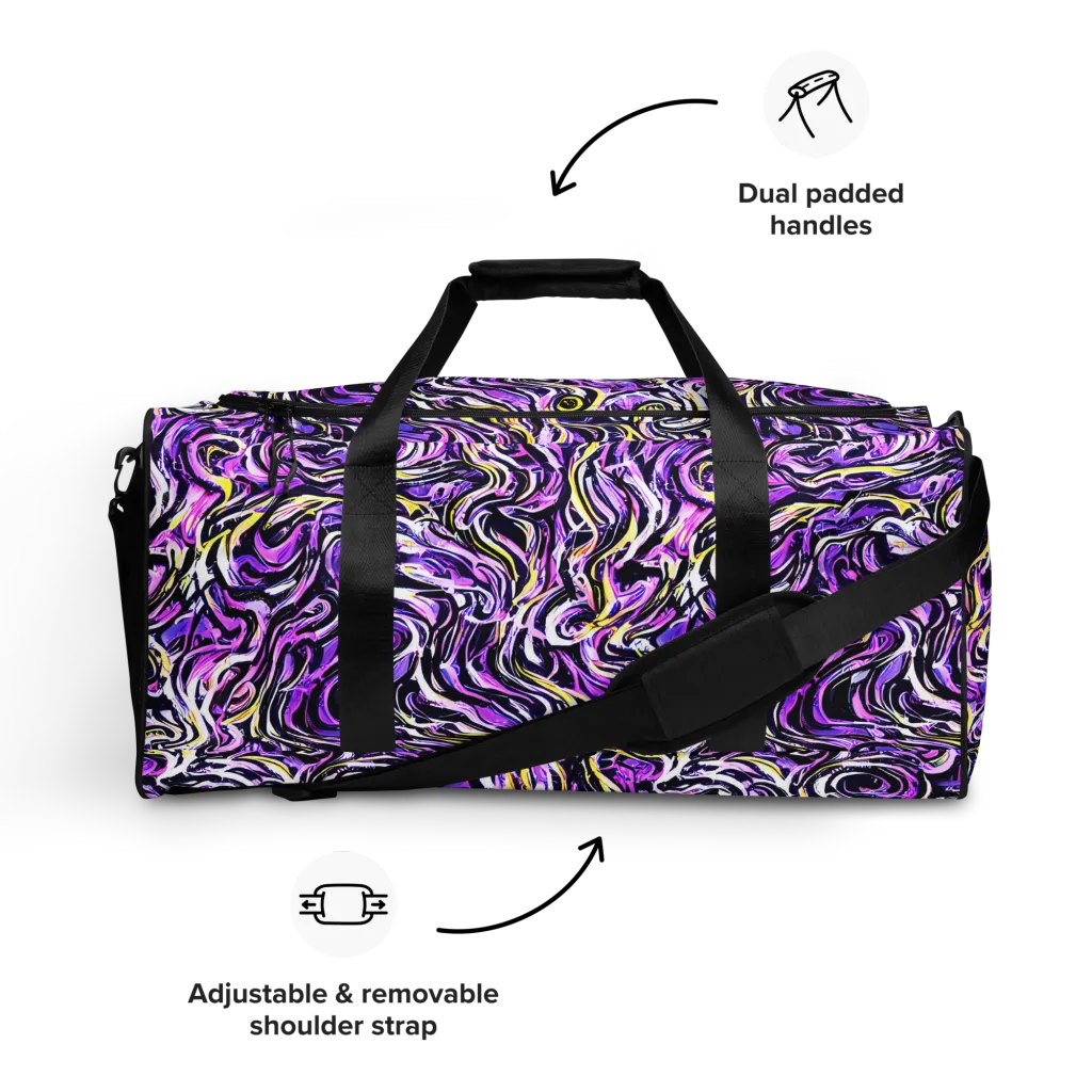 Electric Quicksilver on Duffle Bag — Front