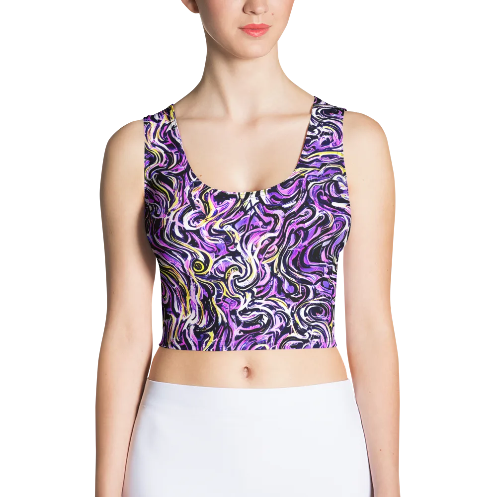 Electric Quicksilver on Crop Top — Front