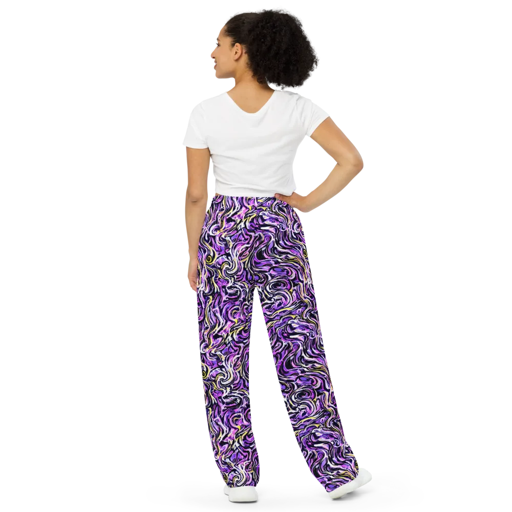 Electric Quicksilver on Wide-Leg Pants — Back