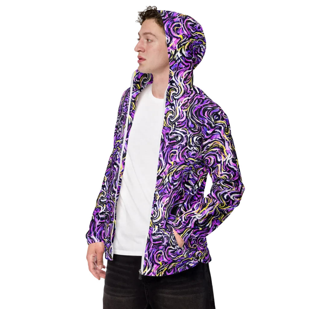 Electric Quicksilver on Men's Windbreaker — Left Front